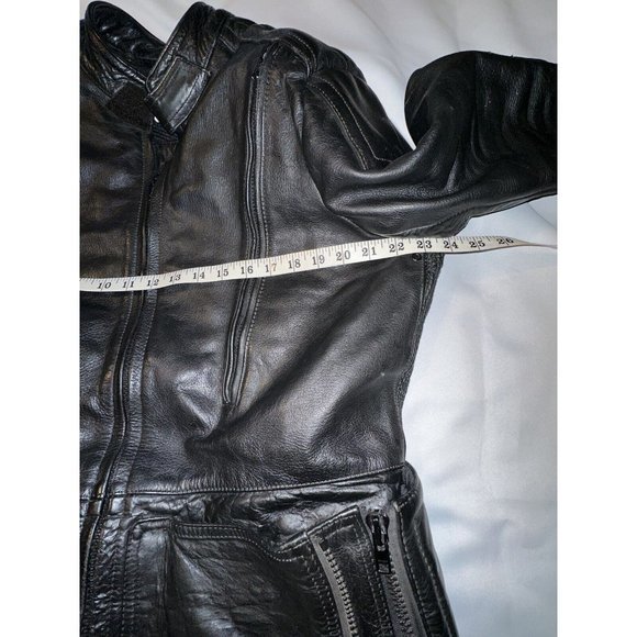 Vintage 4Star Leather Jacket Biker Moto Flight Bomber Jacket Armored Sz 44 - Picture 11 of 11